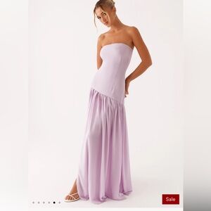 NWT Peppermayo Eden Strapless Maxi Dress - Lilac